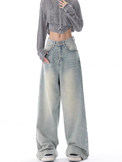 maoxiangshop-shop outfit ideas for school Ken Studio Early Autumn 2024 New Jeans Women's American Retro Design Niche Loose Wide-Leg Pants Pants