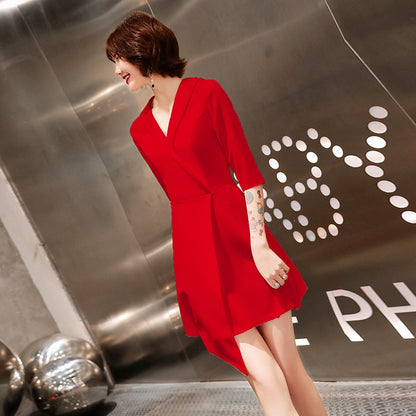 Small black evening dress skirt women's new models can usually wear banquet temperament small dress annual meeting host