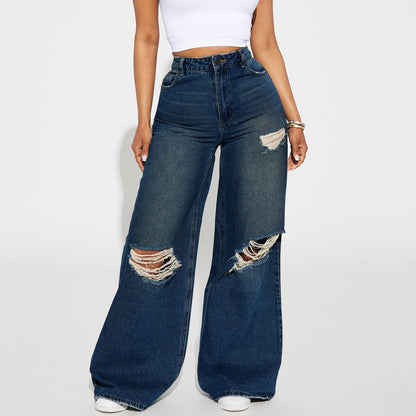 maoxiangshop outfit ideas Women's Wide-Leg Jeans Fall/Winter Regular 2024 New Baggy Jeans Baggy Jeans
