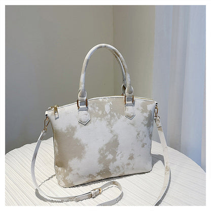 MAOXIANGSHOP 2025 popular new fashionable Popular style smudge color portable tote bag simple commuting large capacity shoulder messenger bag
