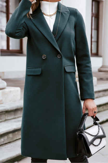 maoxiangshop 2000s fashion Autumn and Winter Long Suit Collar Woolen Coat for Women