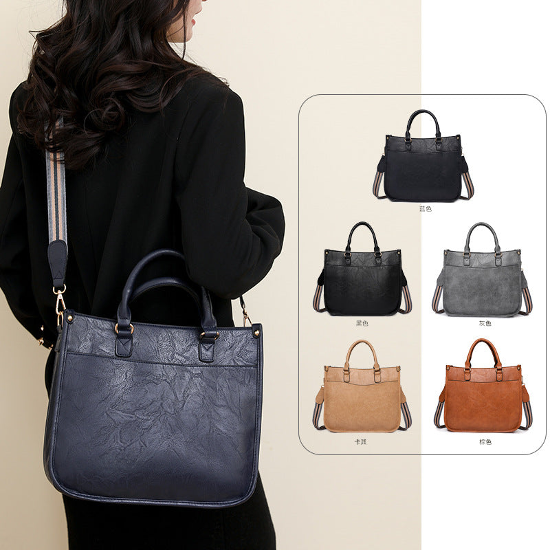 MAOXIANGSHOP 2025 bags women's popular new casual retro portable tote bag fashionable versatile shoulder messenger bag