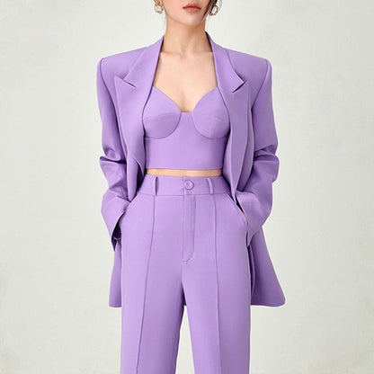 maoxiangshop dress to impress outfits 2024 New High Quality Casual Temperament Commuter Fashion Professional Women's Suit plus Bra Pants Suit