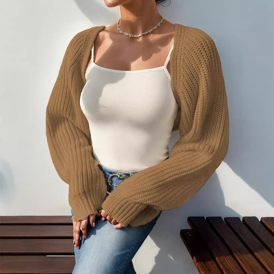 maoxiangshop-shop fashion outfits Sweater Coat Autumn Wear Solid Color Sweater Simple All-Match Long Sleeve Sweater for Women