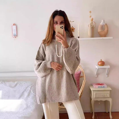 maoxiangshop fall outfits women Women's 2024 Spring and Autumn New Elegant round Neck Simple Fashion Style Thin Sweater