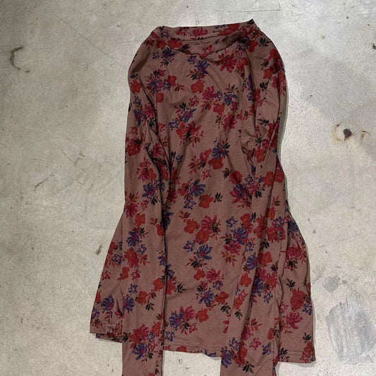 2025 23/11 Flower Room, Autumn and Winter Mori Literary Printed Cotton Long Sleeve Pullover Crew Neck Bottom Shirt Top