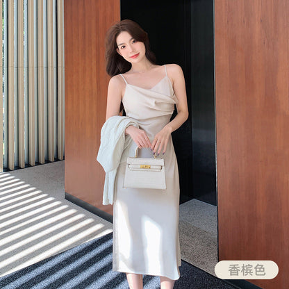 maoxiangshop-shop dresses French Strap Dress Women's Summer New High-Grade Slim-Fit Slimming Temperament Design Sense Niche