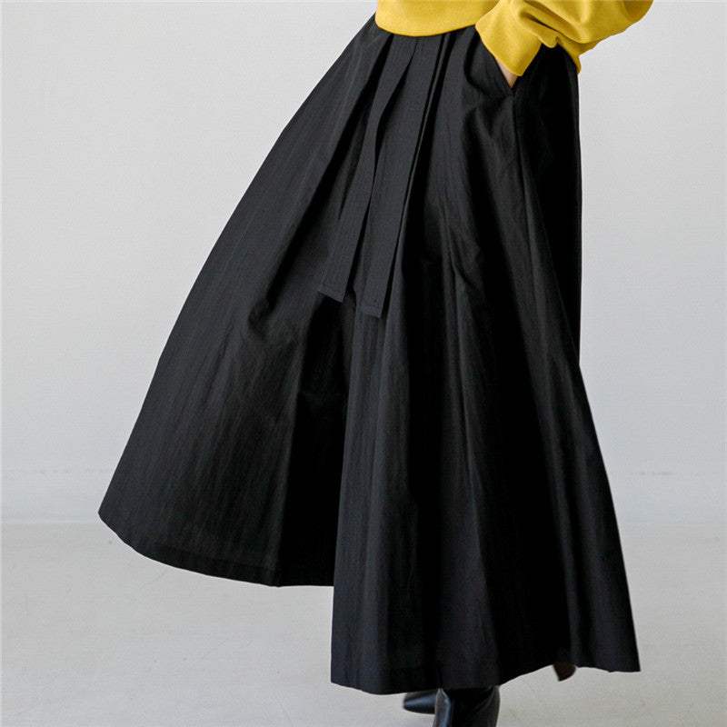 maoxiangshop 2000s fashion Plus Size Wide-Leg Pants Skirt 2024 Autumn New Elastic High Waist Pants BF Casual Student Slimming Flared Cropped Pants