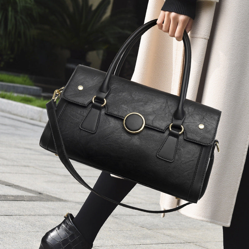 2025 women's handbag fashionable simple large-capacity commuter bag women's high-end light luxury shoulder tote bag