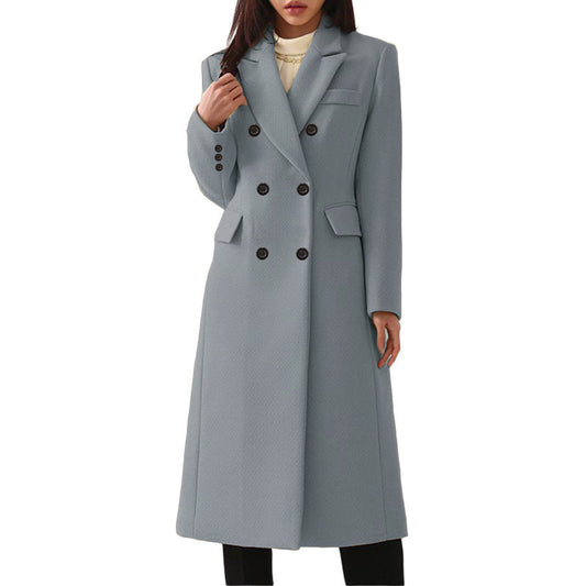 maoxiangshop-shop business casual outfits Autumn and Winter Long plus Size Woolen Women's Coat EBay Woolen Coat Seven Colors Size 8 Hair