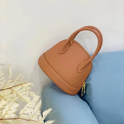 2025 Shell bag women's  summer new red wedding bag bridal bag shoulder crossbody handbag genuine leather women's bag