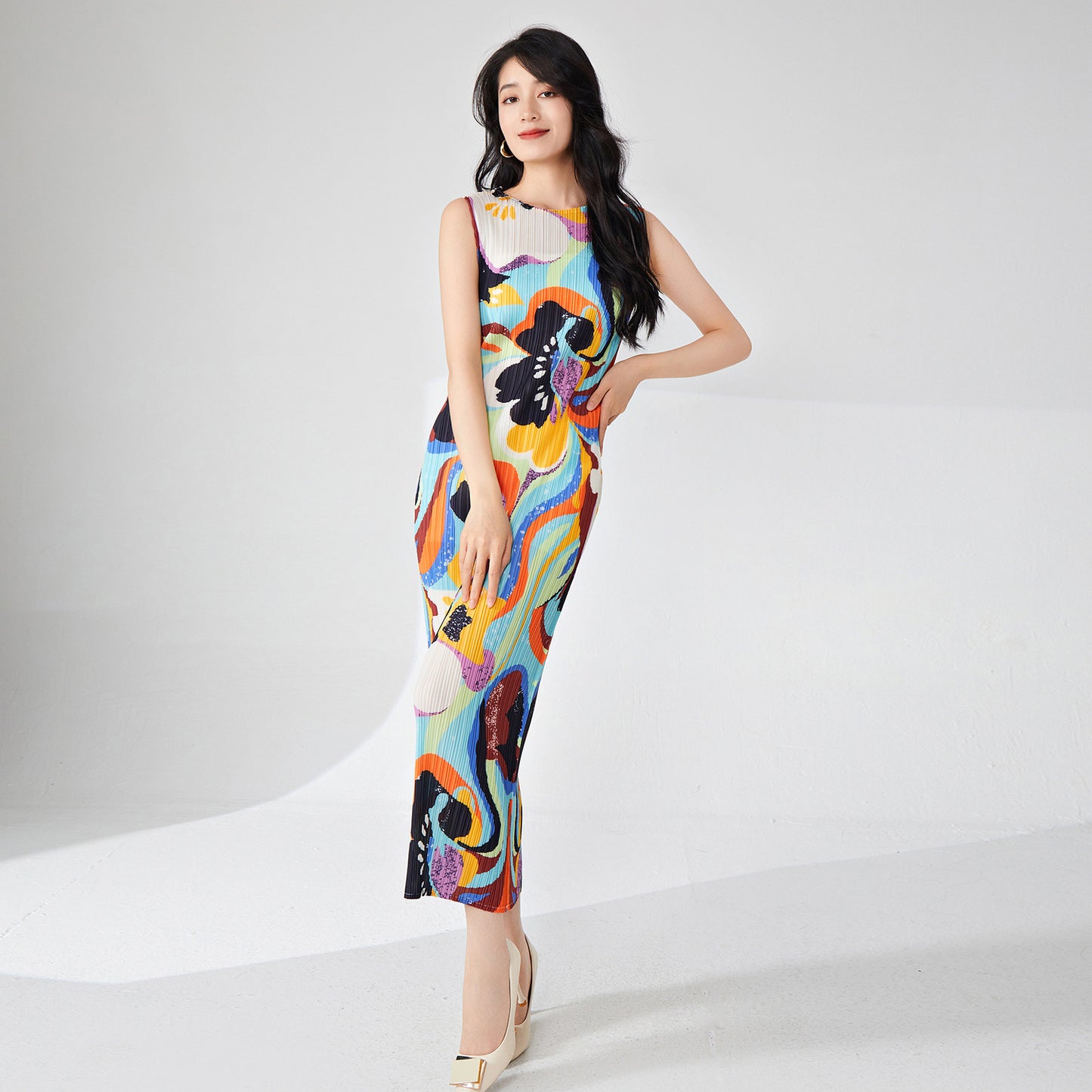 dress summer women's new sleeveless bottoming skirt temperament elegant hip skirt fashionable versatile one-step long dress