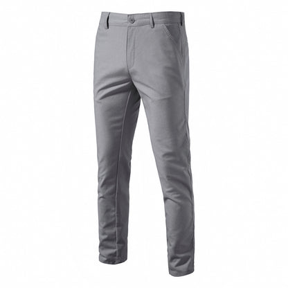 MAOXIANGSHOP 2025 Autumn new men's cotton and linen casual pants breathable straight teen solid color versatile men's trousers