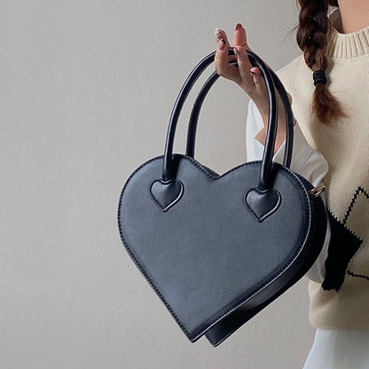 MAOXIANGSHOP 2025 Love bag female Internet celebrity simple cool black handbag retro niche shoulder messenger bag, Shiling bag