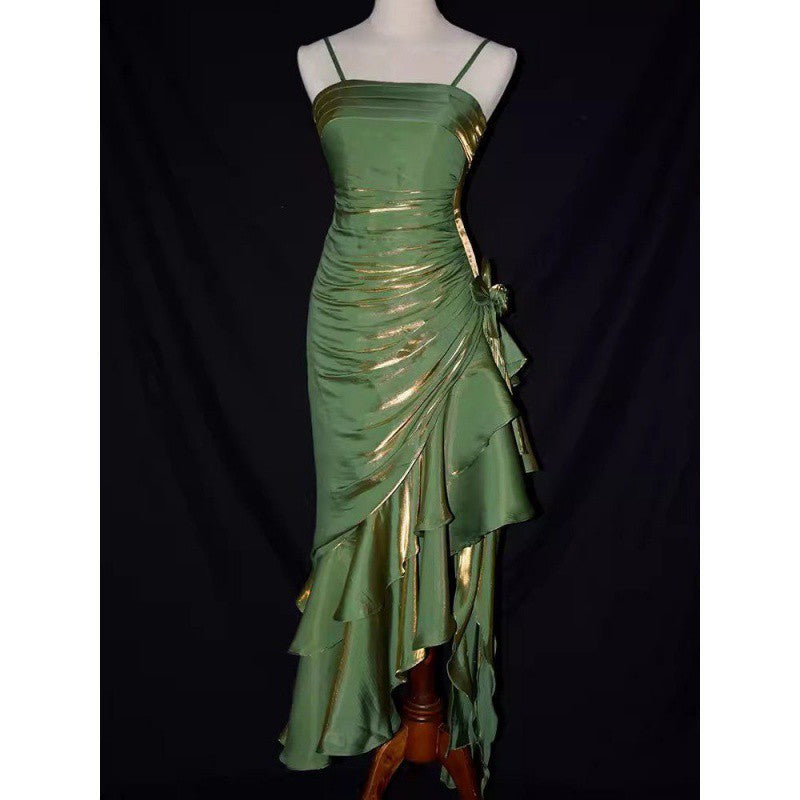 pop culture dress to impress Spring New Ancient Mermaid Ji Laser Dress Light Luxury Niche Adult Ceremony Battle Gown High-Grade Long Dress