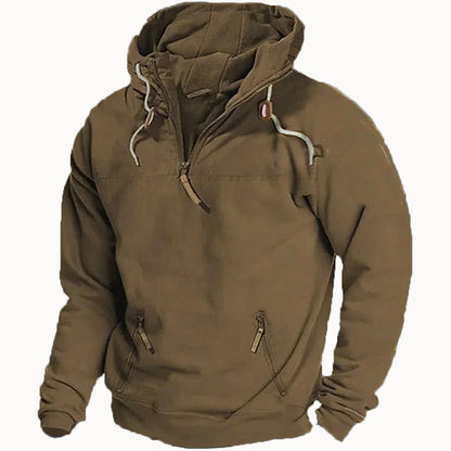 maoxiangshop-shop birkenstock clogs outfit fall Autumn and Winter New Men's Hooded Solid Color Sweater Youth Sports Casual Loose Solid Color Sweater Jacket