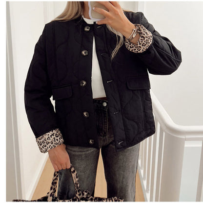MAOXIANGSHOP 2025 Real shot - quilted button cotton clothes  New loose n fashion comfortable retro casual jacket