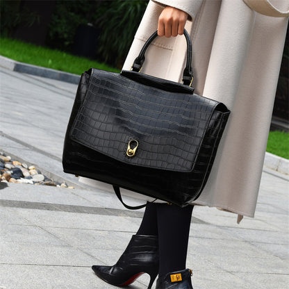 2025 Handbag  fashion stone pattern bag women's New hot-selling shoulder bag large capacity simple commuter tote bag