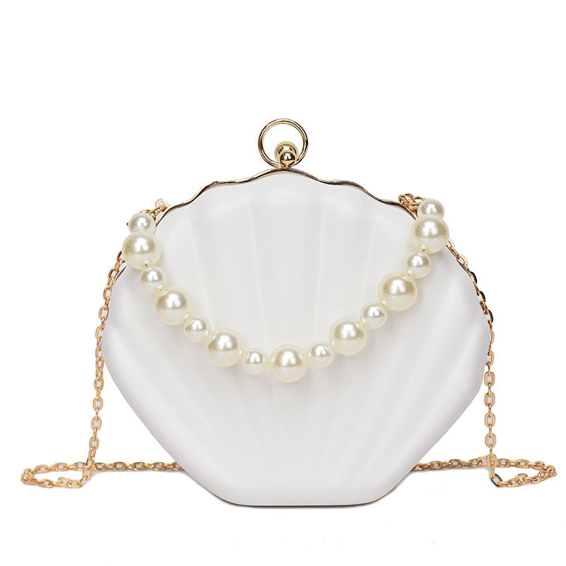 MAOXIANGSHOP 2025 Fashion popular pearl portable shell bag  New new candy color women's bag chain shoulder messenger bag bag