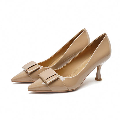 2025 7955-10 Pointed stiletto high heels women's autumn 2025 new  commuter banquet work patent leather single shoes women