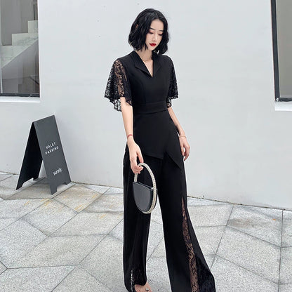 Black evening dress dress women  new banquet temperament high-end can usually wear elegant celebrities high-end sense of thin