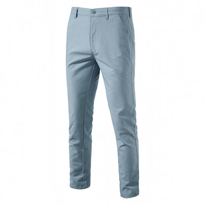 MAOXIANGSHOP 2025 Autumn new men's cotton and linen casual pants breathable straight teen solid color versatile men's trousers