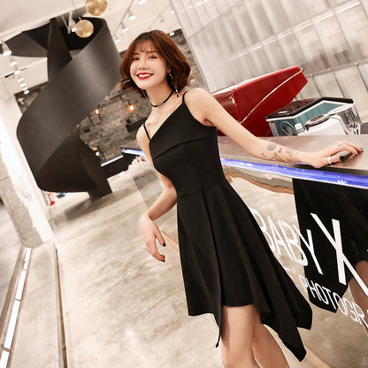 Black  dress dress, female banquet fairy dress, usually can be worn to show thin temperament, noble and simple socialite