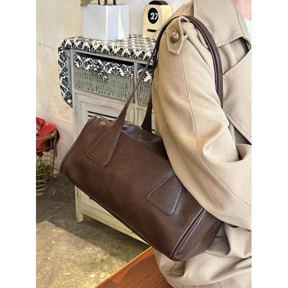 MAOXIANGSHOP 2025 Bag women's 2025 Korean version ins retro underarm baguette bag versatile commuter casual portable shoulder tote bag