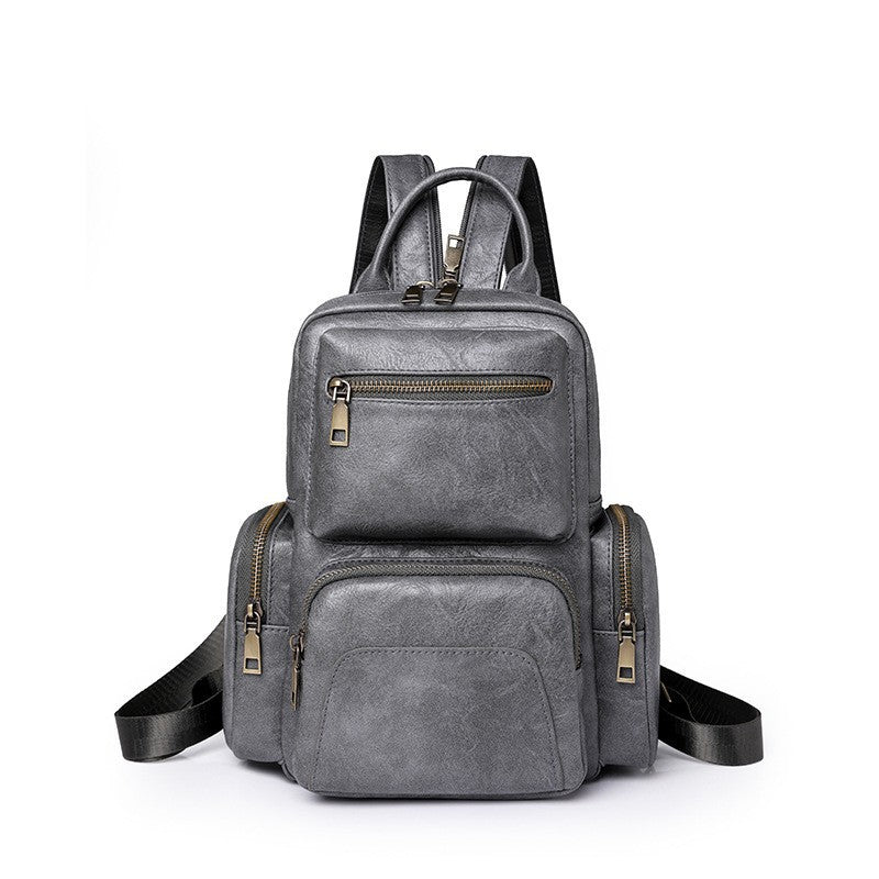MAOXIANGSHOP 2025 women's bags retro PU small backpacks outdoor leisure travel breast bags women's new dual-purpose women's backpacks