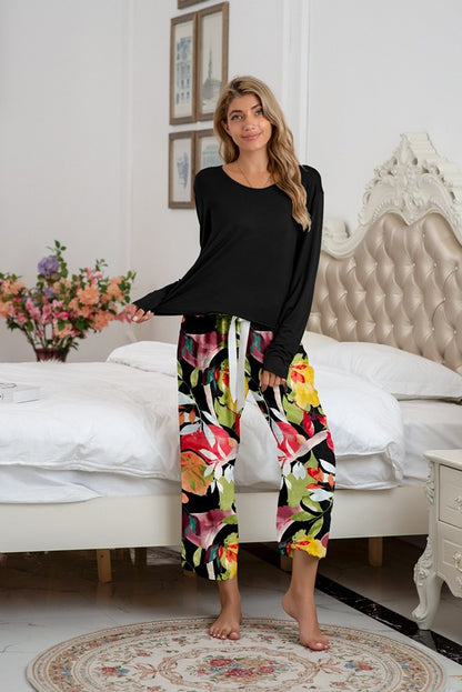 MAOXIANGSHOP 2025wish Modal cotton home bow round neck casual suit loungewear, nine colors and eight yards, spot