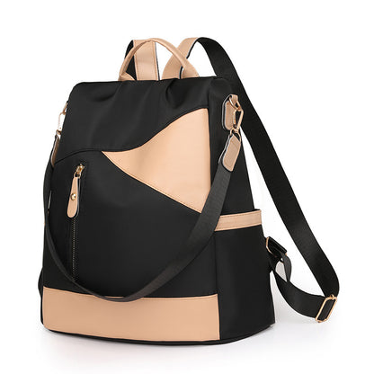 MAOXIANGSHOP 2025Splicing backpack women's contrasting soft leather shoulder bag popular spring new student multi-purpose Korean version women's backpack