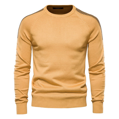 MAOXIANGSHOP 2025 Knitted sweater men's  spring and autumn new sweater men's Japanese crew neck large size trendy men's sweater large size top