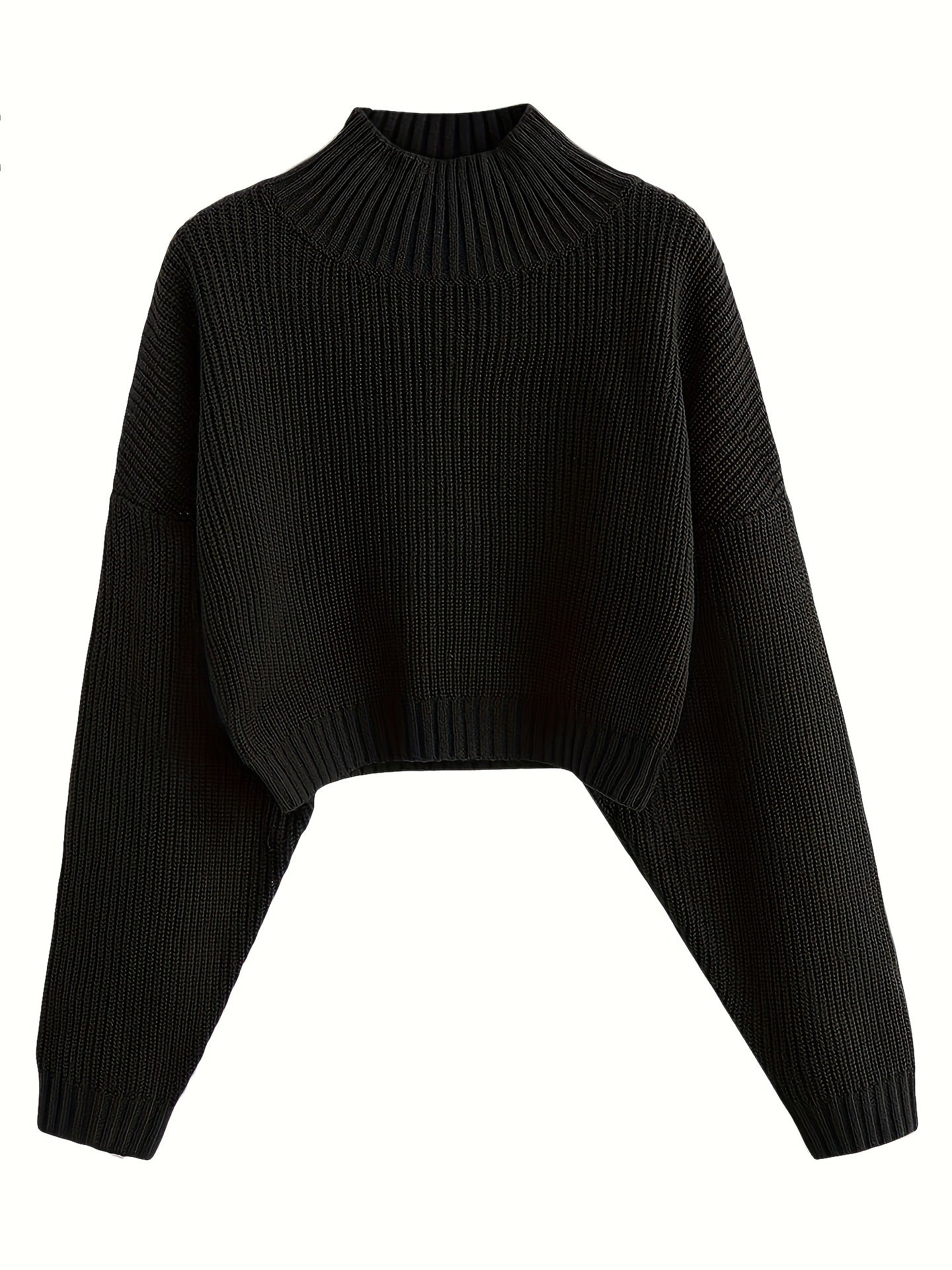 maoxiangshop fall outfits women Retro Knitted Soft Glutinous Loose Undershirt Solid Color Half Turtleneck Pullover Gentle Style Women's Clothing