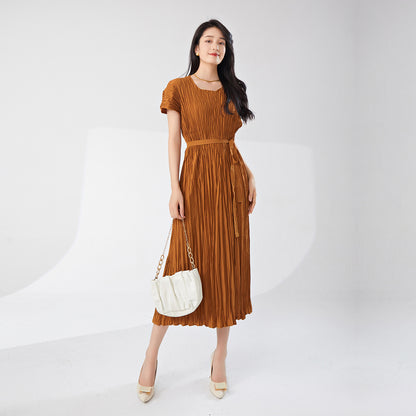 dress loose women's summer new light and breathable loose lace-up thin a-word skirt versatile medium and long skirt