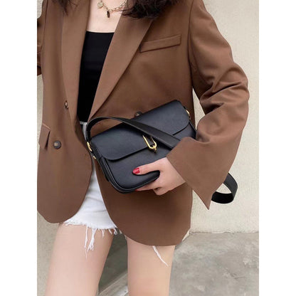 2025 Niche design bag women's autumn and winter new trendy tofu bag high-end texture versatile single shoulder messenger women's bag