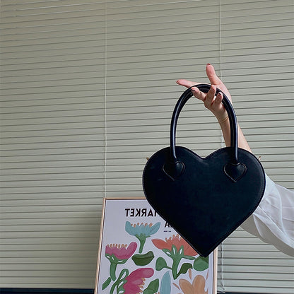 MAOXIANGSHOP 2025 Love bag female Internet celebrity simple cool black handbag retro niche shoulder messenger bag, Shiling bag
