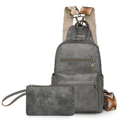 MAOXIANGSHOP 2025 popular new women's backpack, 2025 retro fashion women's bag,  hot-selling commuter breast bag, backpack.