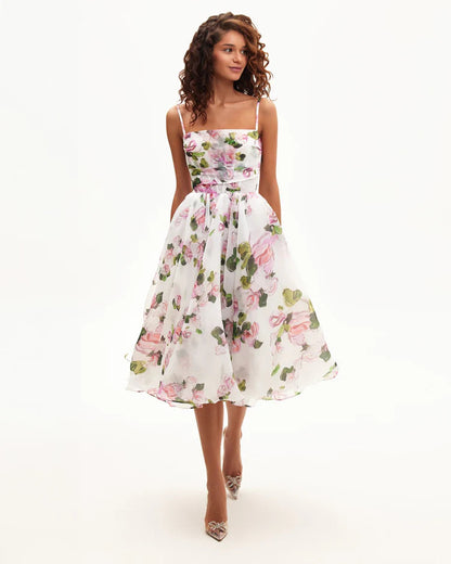 MAOXIANGSHOP popular new spring and summer off-the-shoulder 2025 women's clothing fashion chiffon fairy air medium and long temperament evening dress dress