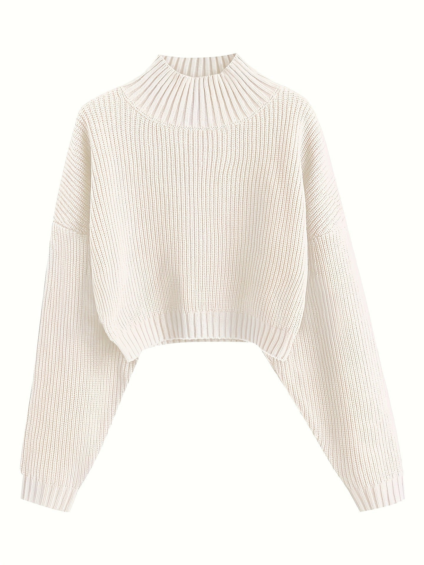 maoxiangshop fall outfits women Retro Knitted Soft Glutinous Loose Undershirt Solid Color Half Turtleneck Pullover Gentle Style Women's Clothing