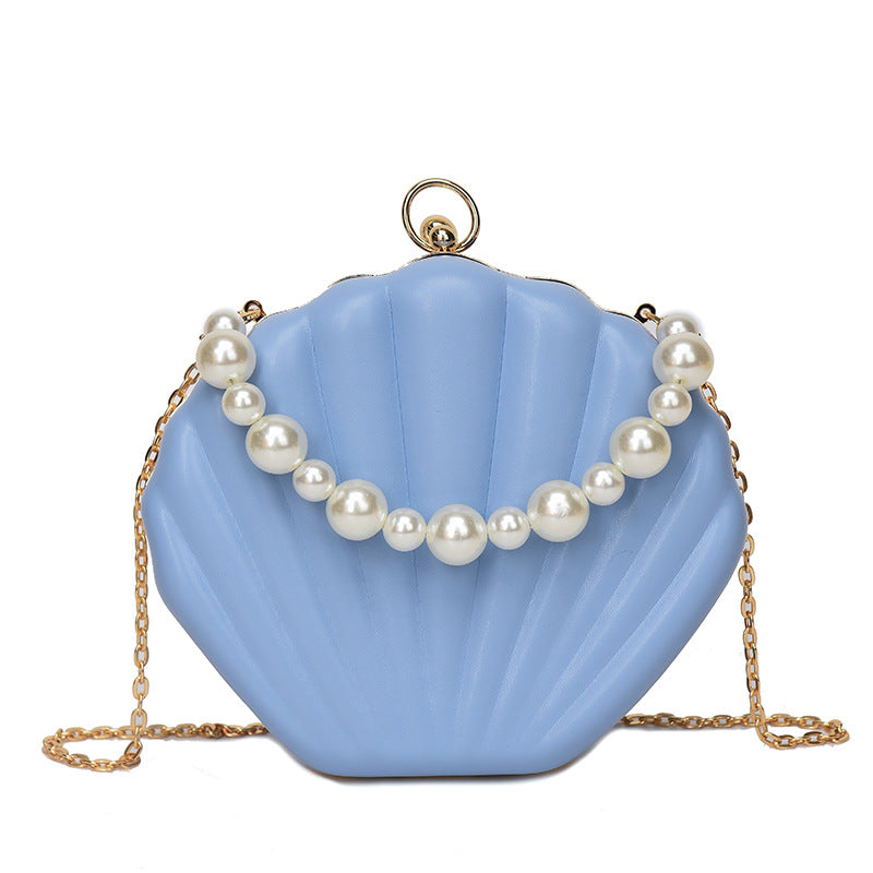 MAOXIANGSHOP 2025 Fashion popular pearl portable shell bag  New new candy color women's bag chain shoulder messenger bag bag