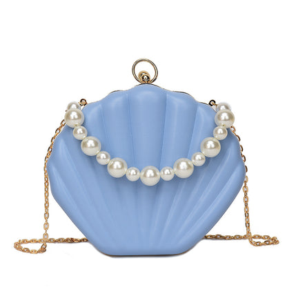 MAOXIANGSHOP 2025 Fashion popular pearl portable shell bag  New new candy color women's bag chain shoulder messenger bag bag