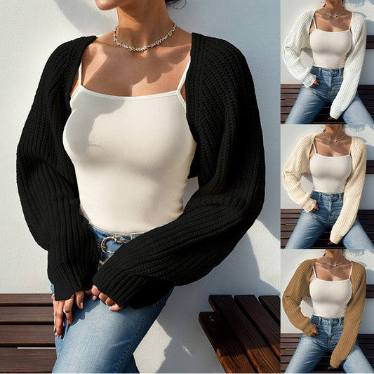 maoxiangshop-shop fashion outfits Sweater Coat Autumn Wear Solid Color Sweater Simple All-Match Long Sleeve Sweater for Women