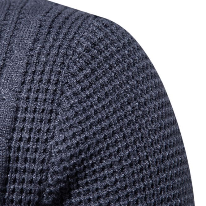 MAOXIANGSHOP 2025 Popularan New  autumn and winter new men's sweater waffle solid color knitted sweater high quality Popular trade men's clothing