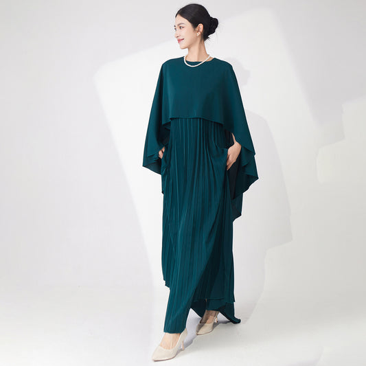 generous and decent skirt, high sense loose large size irregular temperament elegant dress dress