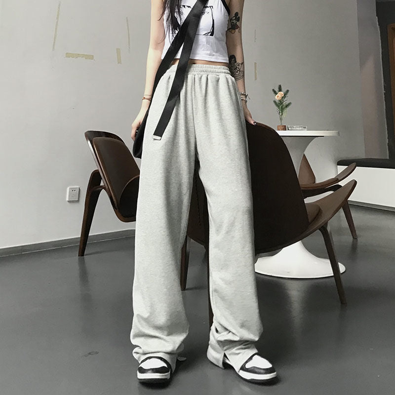 maoxiangshop-shop clothes New Wide-Leg Women's High Street Long Pants Autumn High Waist Student Cool Girl Loose Ins Straight Casual Sports Pants