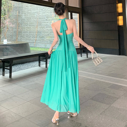 Neck sling body dress sexy halter fairy dress bohemian xishuangbanna vacation dress