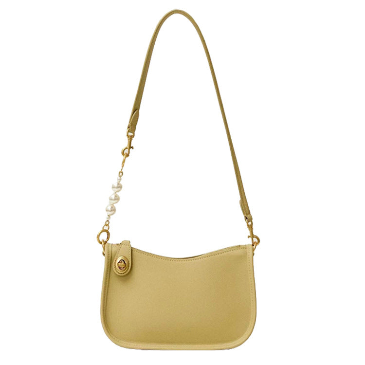 2025 Retro  armpit bag mahjong bag women's spring new trendy high-end sense versatile shoulder messenger bag baguette bag