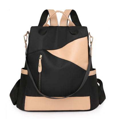 MAOXIANGSHOP 2025Splicing backpack women's contrasting soft leather shoulder bag popular spring new student multi-purpose Korean version women's backpack