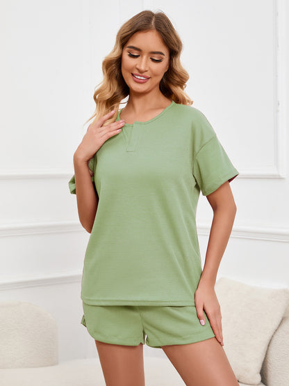 MAOXIANGSHOP 2025Real spot, 2025 New new products, casual and comfortable loose version V-neck set, two-piece set, loungewear, pajamas, women
