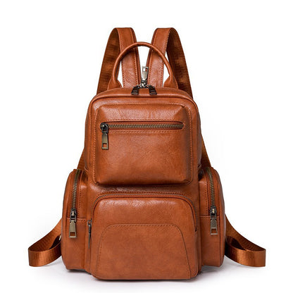 MAOXIANGSHOP 2025 women's bags retro PU small backpacks outdoor leisure travel breast bags women's new dual-purpose women's backpacks